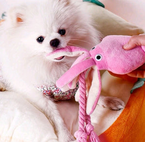 Octopus Pink Rope Dog Toy