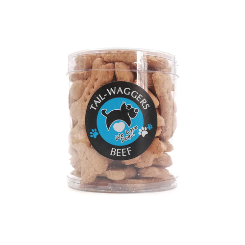 Beef flavour dog treat tub