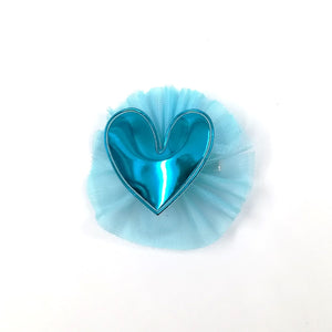 Blue Heart Tutu Dog Hair Clip