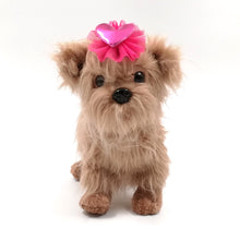 Load image into Gallery viewer, Cute dog wearing dark pink tutu hair accessory