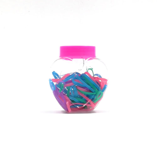 Dog Hair elastic bands in heart container