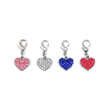 Load image into Gallery viewer, Heart charm dog collar accessory available in multiple colours