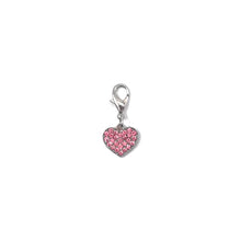 Load image into Gallery viewer, Pink heart charm dog collar accessory