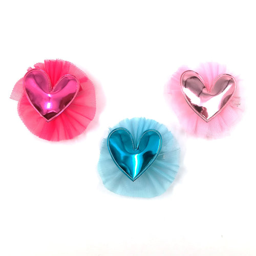 Heart Tutu Dog Hair Clips in multiple colours