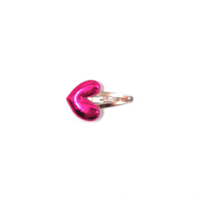 Load image into Gallery viewer, Pink Metallic Flat Heart Dog Hair Clip