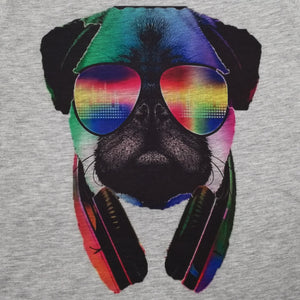 Retro Funk T-shirt with dog face