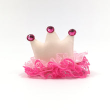 Load image into Gallery viewer, White and Pink Crown Dog Hair Accessory 