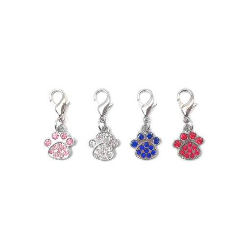 Paw Charm for dog's collar in various colours