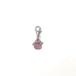 Pink Paw Charm for dog collar