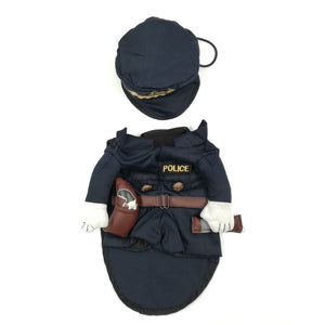 Dog dress up party wear Police costume