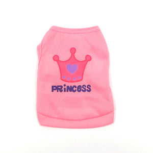 Thin material princess crown dog vest 