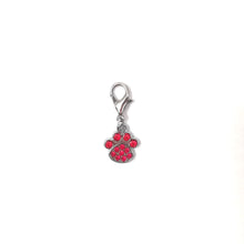 Load image into Gallery viewer, Red Paw Charm for dog collar