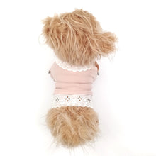 Load image into Gallery viewer, Pink Vintage Lace Dog T-shirt with fashionable detail