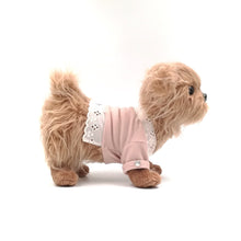 Load image into Gallery viewer, Dog fashion t-shirt with pearl detail