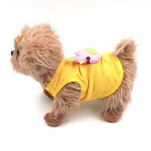 Load image into Gallery viewer, Fashion dog yellow vest with stuffed bird detail