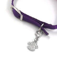 Load image into Gallery viewer, Dog collar paw shaped charm